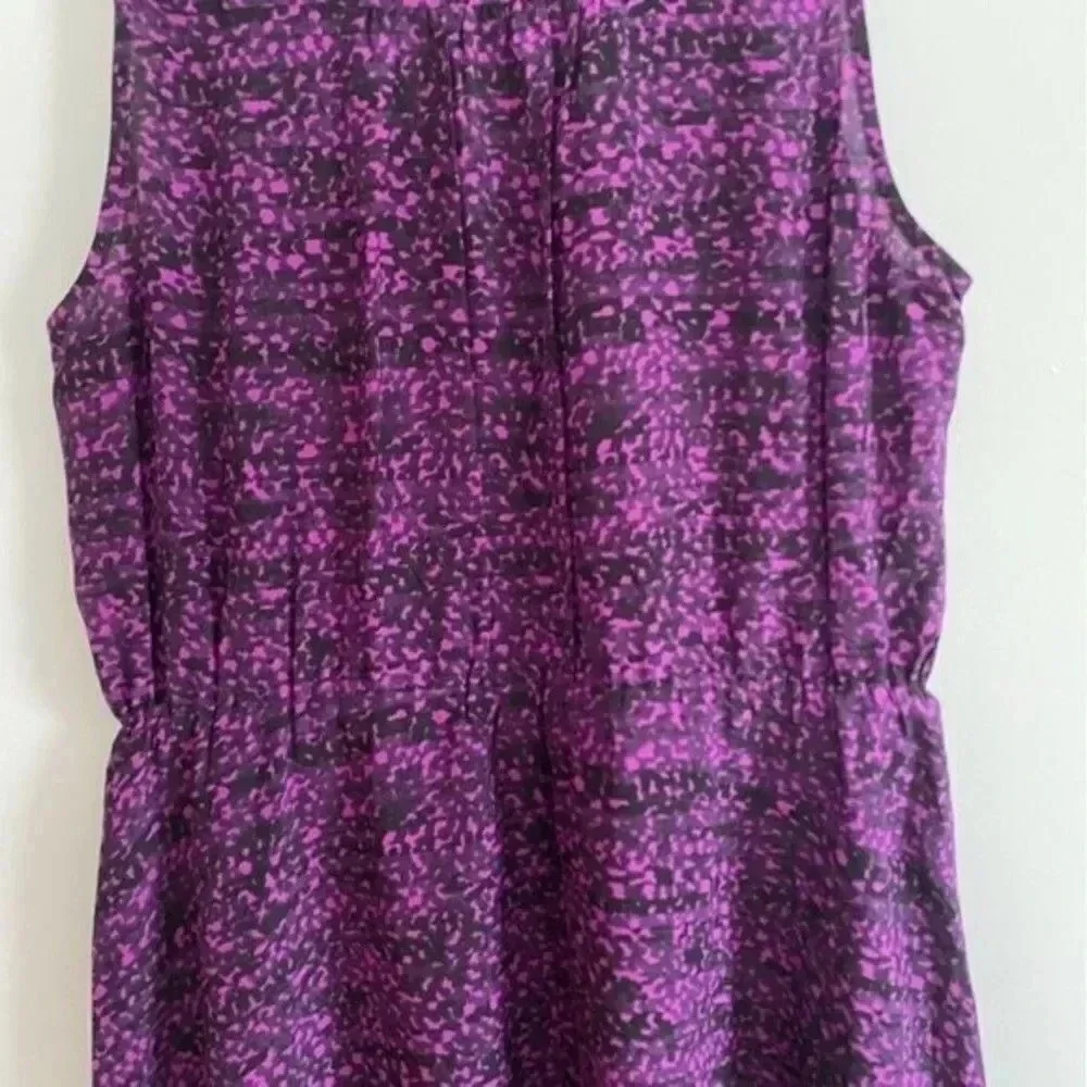 Rebecca Taylor Purple and Black Silk Dress